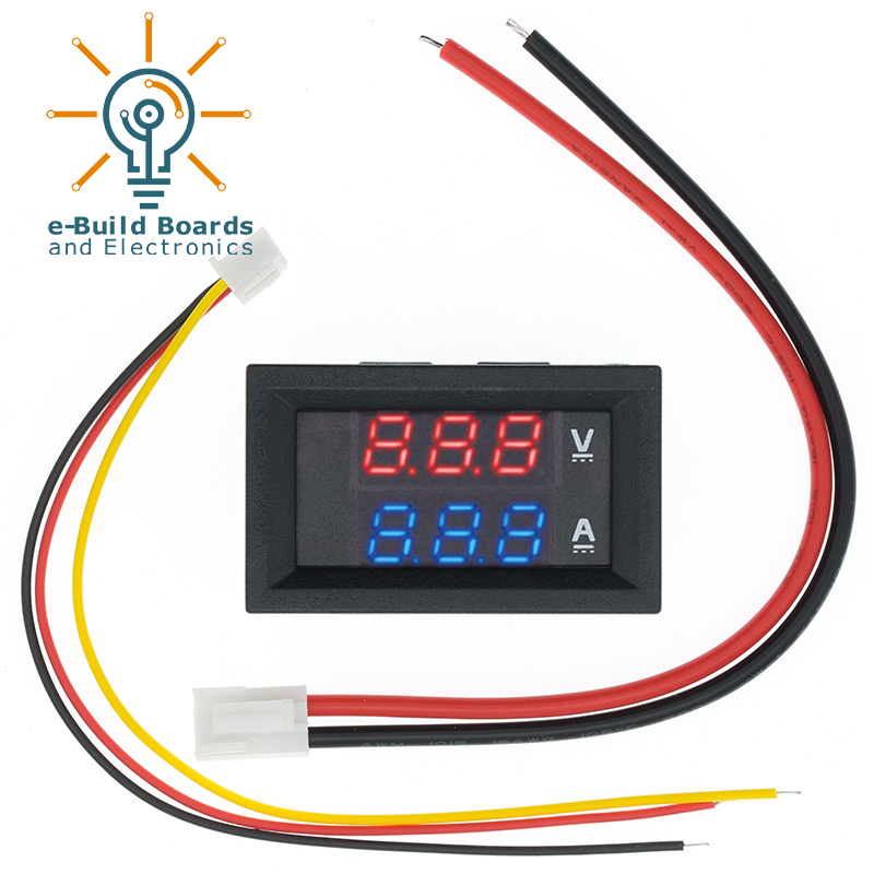 Mini Digital Voltmeter Ammeter Dual Display 0-100V 10A