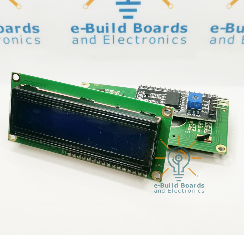 LCD Display Module 16x2 White on Blue I2C